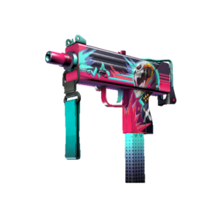StatTrak™ MAC-10 | Neon Rider (Well-Worn)