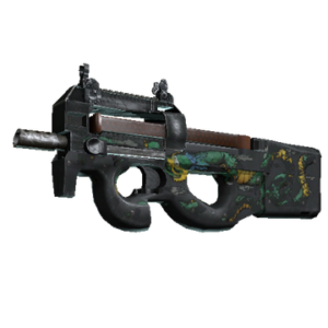 StatTrak™ P90 | Emerald Dragon (Battle-Scarred)