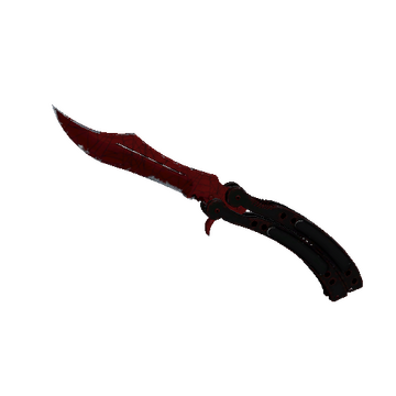 ★ Butterfly Knife | Crimson Web (Well-Worn)