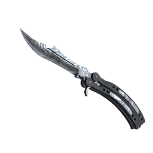 ★ StatTrak™ Butterfly Knife | Damascus Steel (Well-Worn)