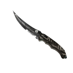 ★ StatTrak™ Flip Knife | Black Laminate (Well-Worn)