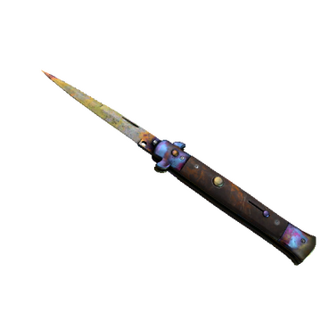 ★ Stiletto Knife | Case Hardened (Well-Worn)
